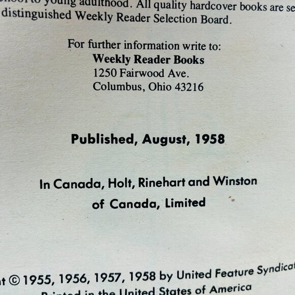 VGVUC Book: "Snoopy," Peanuts Book, Charles M. Schulz, Hardback, 1958 - Picture 5 of 8